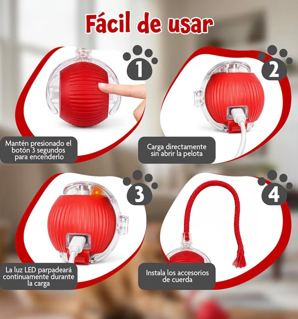 Pelota interactiva para mascotas