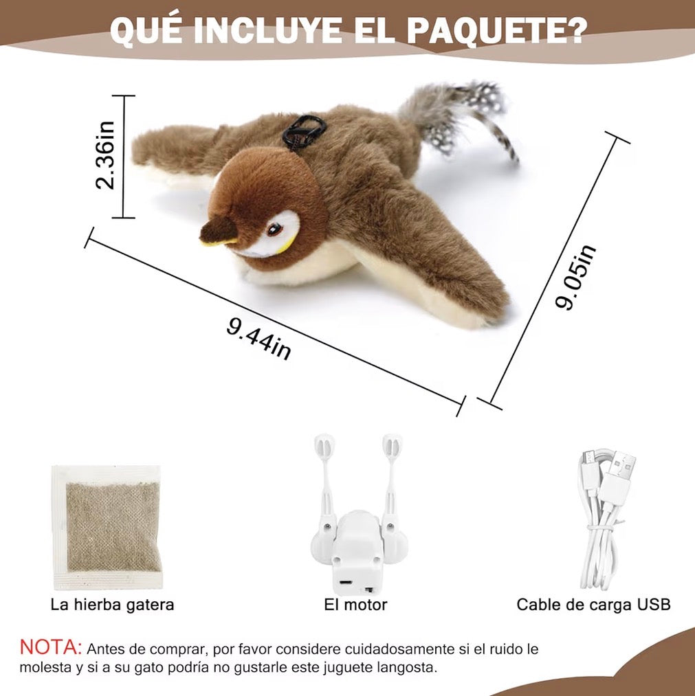 Pájaro interactivo para mascotas